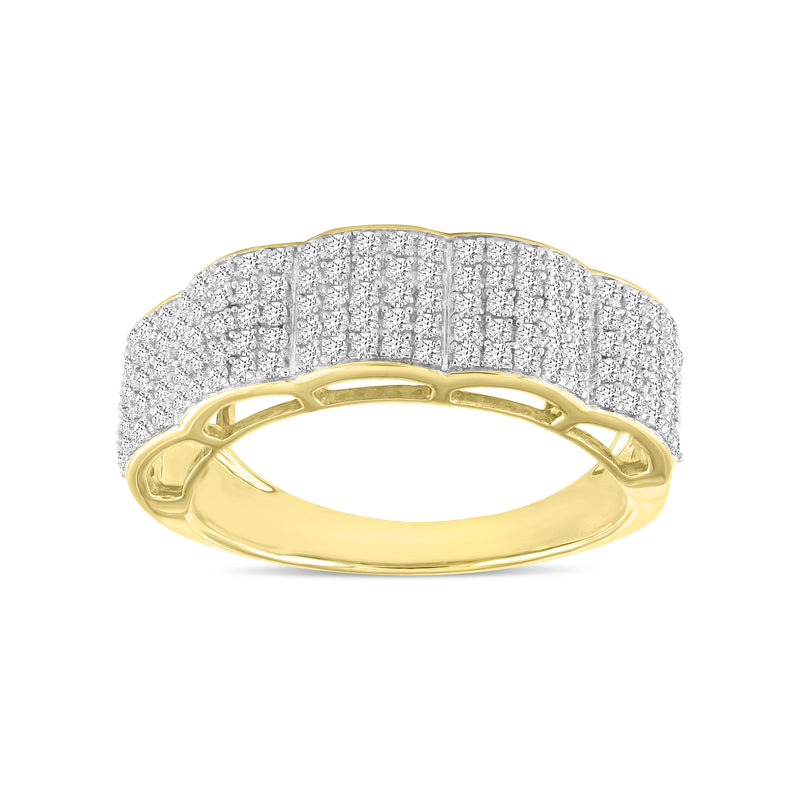 Articulix Unisex Diamond Band Ring in 10K Gold