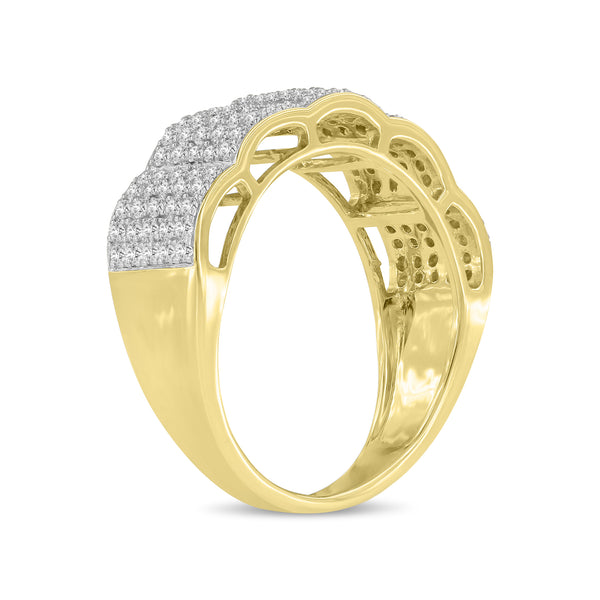 Articulix Unisex Diamond Band Ring in 10K Gold