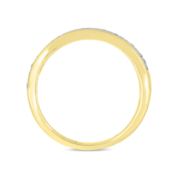 Tessera Unisex Diamond Band Ring in 10K Gold