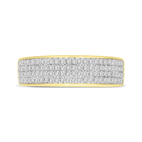 Tessera Unisex Diamond Band Ring in 10K Gold