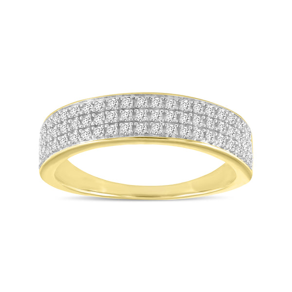 Trium Unisex Diamond Band Ring in 10K Gold