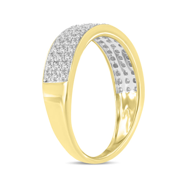 Trium Unisex Diamond Band Ring in 10K Gold