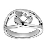 Paloma 0.02 Ct Diamond Sculptural Ring in 925 Sterling Silver