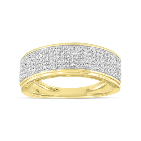 Quintus Unisex Diamond Band Ring in 10K Gold