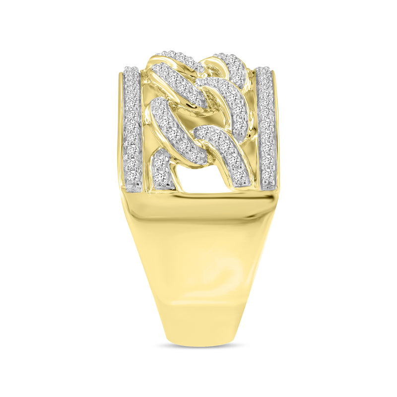 Cubalux Unisex Diamond Band Ring in 10K Gold