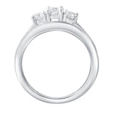 Celestyn Duo 14K White Gold Diamond Ring Set – 0.9 Ct