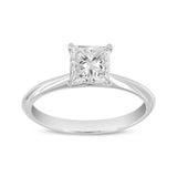 Rhea Princess 14K White Gold Princess Cut Lab Grown Diamond Classic Solitaire Ring - 1.25 Ct