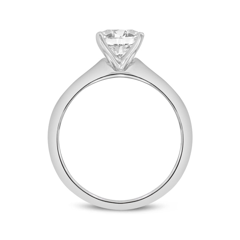 Rhea Princess 14K White Gold Princess Cut Lab Grown Diamond Classic Solitaire Ring - 1.25 Ct