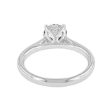 IGI Certified Round Shape Cultured Diamond (1.01 ctw) Solitaire Ring in 14K White Gold