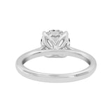 Serena 14K White Gold Round Cut Lab Grown Diamond Cathedral Engagement Ring - 2 ctw