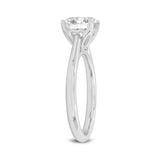 Serena 14K White Gold Round Cut Lab Grown Diamond Cathedral Engagement Ring - 2 ctw