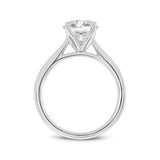 Serena 14K White Gold Round Cut Lab Grown Diamond Cathedral Engagement Ring - 2 ctw