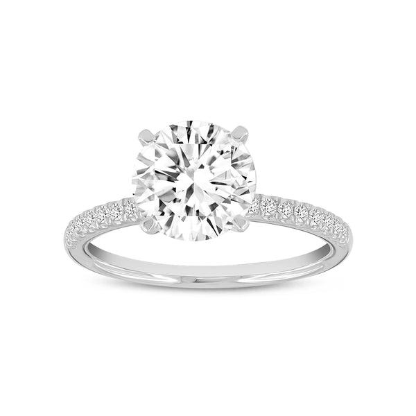 Certified Lab Grown Round Diamond Solitaire Ring (2.63 ctw) in 14K Gold