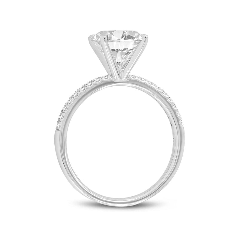 Certified CVD Cultured Diamond Round Solitaire Ring (2.63 ctw) in 14K Gold