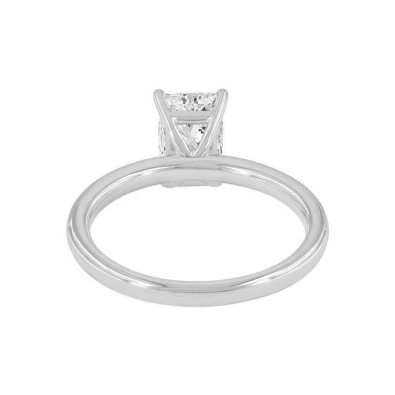 Certified Lab Grown Radiant Cut Solitaire Diamond Ring (1.55 ctw) in 14K Gold