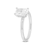 Dora 14K White Gold Radiant Cut Lab Grown Solitaire Diamond Ring - 1.5 Ct
