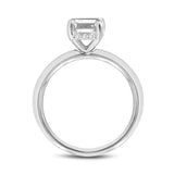IGI Certified Cultured Diamond Emerald Cut Solitaire Hidden Halo Ring (1.60 ctw) in 14K Gold