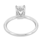 IGI Certified Cultured Diamond Emerald Cut Solitaire Hidden Halo Ring (1.60 ctw) in 14K Gold