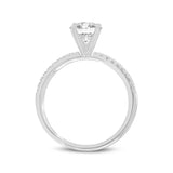 Isabella 14K White Gold Round Cut Lab Grown Diamond Halo Engagement Ring - 1.2 ctw