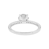 Isabella 14K White Gold Round Cut Lab Grown Diamond Halo Engagement Ring - 1.2 ctw