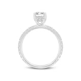 Sia 14K White Gold Radiant Cut Lab Grown Diamond Hidden Halo Ring - 2.25 Ct
