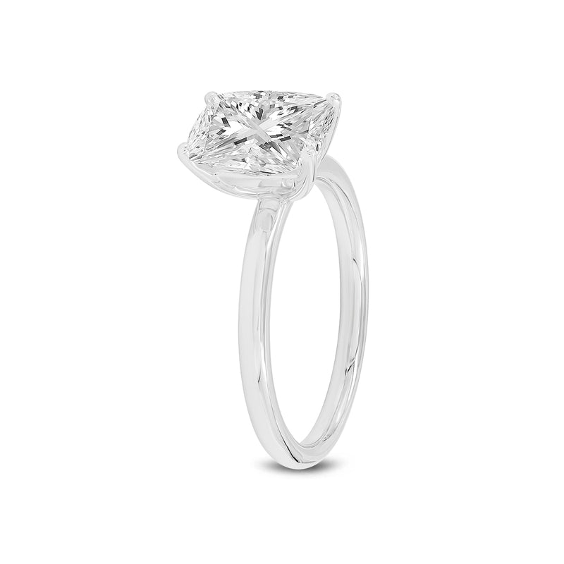 Certified Round Shape Lab Grown Diamond (1.24 ctw) Ring in 14K White Gold