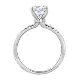 Adeline 2.90 Ct Cushion Lab Grown Diamond Engagement Ring in 14K White Gold
