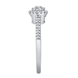 Nuvienne 14K White Gold Halo Cluster Diamond Ring – 0.3 Ct