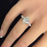 Camila 14K White Gold Oval Lab Grown Diamond Engagement Ring - 2.5 Ct