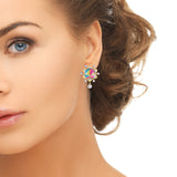 Unicorn Popcorn Pearl & Diamond Mosaic Tops in 14K Yellow Gold Plated Sterling Silver
