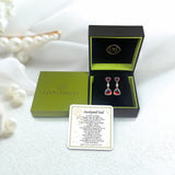 Love Me Not Amethyst Diamond Mosaic Earrings in 14K Yellow Gold Plated Sterling Silver