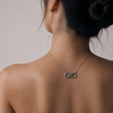 Infinite Devotion 0.08 Ct Diamond Necklace in 925 Sterling Silver