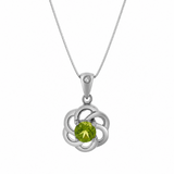 Sarina 0.01 Ct Diamond Floral Pendant in 925 Sterling Silver