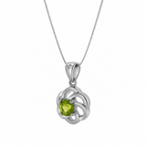 Sarina 0.01 Ct Diamond Floral Pendant in 925 Sterling Silver