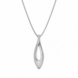 Liyana 0.03 Ct Diamond Teardrop Twist Pendant in 925 Sterling Silver