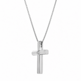 Kalyra 0.01 Ct Diamond Cross Pendant in 925 Sterling Silver