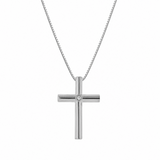 Kalyra 0.01 Ct Diamond Cross Pendant in 925 Sterling Silver