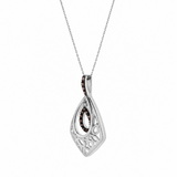 Soraya 0.08 Ct  Diamond Teardrop Pendant in 925 Sterling Silver