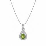 Liorael 0.03 Ct Diamond Teardrop Pendant in 925 Sterling Silver