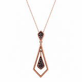 Marisa 0.10 Ct Diamond Geometric Drop Pendant in 925 Sterling Silver