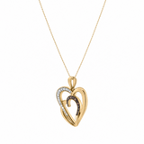 Marielle 0.05 Ct Diamond Heart Pendant in 925 Sterling Silver