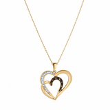Marielle 0.05 Ct Diamond Heart Pendant in 925 Sterling Silver