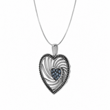 Nalina 0.08 Ct Diamond Heart Pendant in 925 Sterling Silver