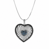 Nalina 0.08 Ct Diamond Heart Pendant in 925 Sterling Silver