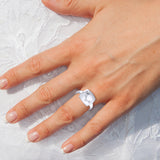 Aries Ram Diamond Constellation Signet Ring in Sterling Silver