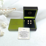 Moon Transformation Star Diamond Stud Earrings in 14K Yellow Gold