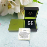 Lucky Star Diamond Stud Earrings in Sterling Silver
