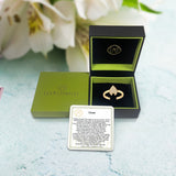 Raindrop Diamond Ring in 14K Yellow Gold Vermeil on Sterling Silver