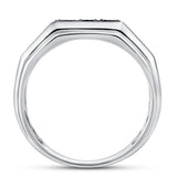 Raiden 0.3 CT Bar Black Spinel Ring 925 Silver