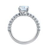 Calista 14K White Gold Emerald Cut Lab Grown Diamond Engagement Ring - 2.55 ctw
